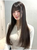 ロングヘア/縮毛矯正/透明感/レイヤー/顔周りカット/渋谷/20代