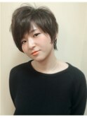 【morio池袋】暗髪アシンメトリーショートレイヤー