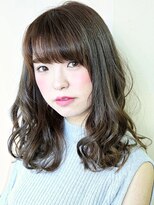 ヘアメイク フレンシア(hair make flencia)&nbsp;寒色系カラーのセミロングスタイル