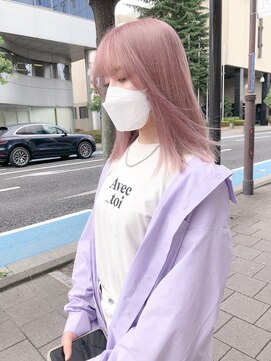 ザワン(the one .) 【the one.】ホワイトピンク切りっぱなしボブ -TANAKA-