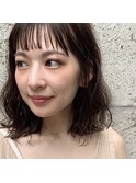 【W-ワット-原宿店 】ゆるふわスタイル♪ミディアムボブ