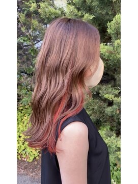 エトランジェ(Etrange) インナーカラー/ピンクオレンジ