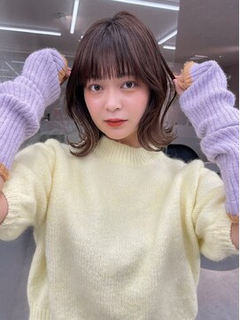 ロンド マーレ 天神大名店(Lond mare) 顔周りから流れるくびれレイヤーカットカラー福岡大名
