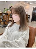 salon sea　仙田ブリーチ一回ミルクティーベージュ