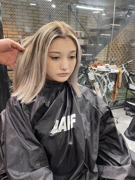 ラフ(LAFF) #黒髪#ボブルフ#ネビージュ#小顔#ワンレン