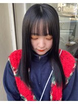 ソイリウム 下北沢(soi rium)&nbsp;パッツン前髪の黒髪スタイル