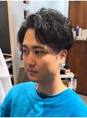 大人パーマ「ハーフバック」2