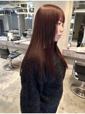 ストレートロング×ボルドーカラー　【鎌田　隆雅】