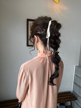 ジーン カットクラブ(GENE CUTCLUB) 編みおろしヘアアレンジ