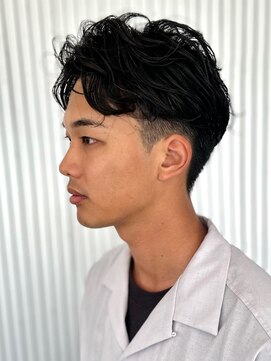 ガーデンヨコハマエスト(GARDEN YOKOHAMA est) ツーブロック　ランダム　ニュアンスパーマ　ショート