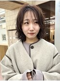 ボブパーマ韓国20代30代ミディアムパーマニュアンスパーマ