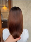 縮毛矯正、プレミークトリートメント、カット