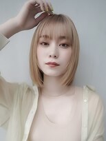 ギークス(GEEKS)&nbsp;【GEEKS渋谷】レイヤーボブ/ミルクティーベージュ/初ブリーチ/艶