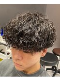 波巻きパーマメンズカットスパイラルパーマ
