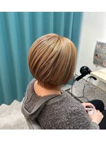 テーラヘアー 南柏店(TELAHAIR)&nbsp;ベージュカラー×ショートボブ