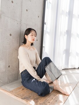 エレノア 自由が丘店(Eleanor) 切りっぱなしボブ/30代40代50代/暗色カラー/トリートメント