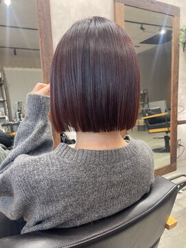 リアン(lien) ヘイリーボブ×艶チェリーレッド