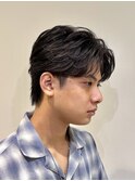 毛流れフェザーショート/ニュアンスパーマ韓国ヘア/ビジネスヘア