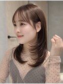 ミディアムレイヤー 顔まわりレイヤー レイヤーカット