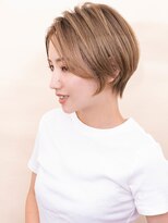 ユージュアル(THE USUAL) デジタルパーマミルクティーブロンドワンホンレイヤー夏 18