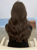 ベージュ　レイヤーカット　ブリーチなし