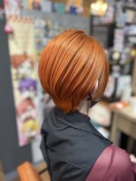 ヲタクに美容室は難しい。&nbsp;ブリーチ1回で叶う♪ツヤ感オレンジカラー