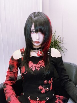 ラピス 新宿(Lapis) 【Lapis新宿】椎名ひかりさんレイヤーウルフ赤メッシュデザイン