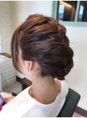 ざっくり編み込みアレンジヘアー