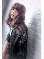 ヘアーアートシフォン 池袋西口店(Hair art chiffon)&nbsp;黒髪似合わせカットグレージュグラデーションカラーのふわミディ