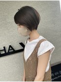 大人可愛さしかない前下がりショートボブ丸みショート