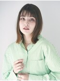 美髪/ボブウルフ/ココアベージュ/シースルーバング/[新宿]