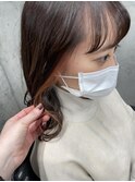 インナーカラー/オレンジ/暖色/可愛い/イヤリングカラー