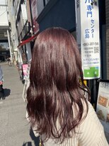 アヴァンスアンス 広島袋町店(AVANCE.ens)&nbsp;ワンカラーでできるピンクブラウンカラー