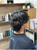 波巻きパーマでつくる波巻きウルフ