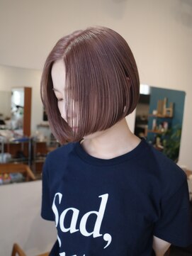 ヨー(Yoh-) 【ピンクベージュ/阿部達哉】ミニボブ/ショート/ショートボブ