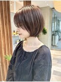 大人ショートボブ/前下がりショート/長めショート/30代40代50代