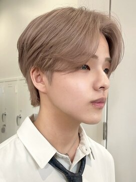 サンクマーケット 渋谷(cinq MARKET) 渋谷メンズブリーチカラーミルクティーベージュセンターパート