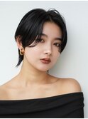 表参道髪質改善カラーハンサムショートウルフアッシュグレー30代