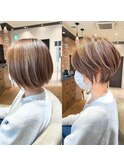 30代40代50代ショート白髪ぼかし銀座くびれ　松