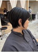 ラベンダーミルクティー/オリーブグレー/ブリーチなし/ショート