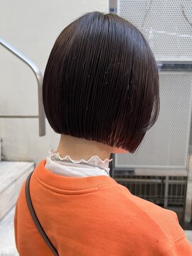 ニコ トウキョウ(nico TOKYO) 20代30代ミニボブ切りっぱなしボブぱっつん前髪シースルー顔周り