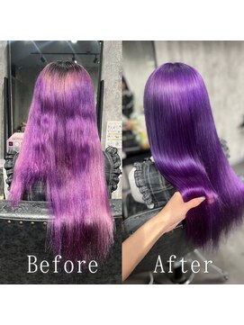 あるじゃんすー 天神店 パープル#シールエクステ#韓国#地雷#大人ガーリー#Wカラー#天神