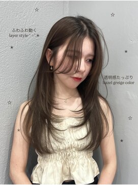 ボタン コロン 表参道 原宿(VOTAN COLON) オリーブブラウン/レイヤーカット/透明感カラー/韓国ヘア