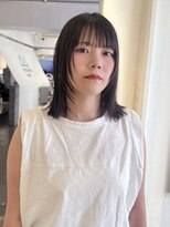 マカロニコースト(macaroni coast)&nbsp;前髪ありミディアムレイヤー顔周りレイヤー長めボブ外ハネボブ