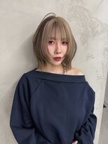 リエンス(RIENS)&nbsp;【RIENS】ベージュブロンド×前髪ボブ