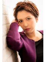 ヘアーアートシフォン 池袋西口店(Hair art chiffon)&nbsp;耳かけマッシュウルフにオン眉切りっぱなしボブ 池袋