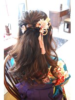 ベル(BELL)&nbsp;ハーフアップ卒業式/袴/着付【BELL桜新町/用賀】