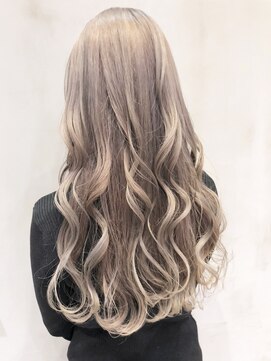 アルバム 銀座(ALBUM GINZA) ホワイトベージュ_かきあげロングマロンベージュ_ba322322