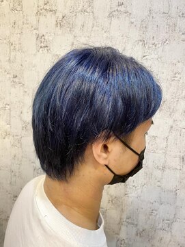 ヘアメイク ヴァロ(Hair Make VaLo) 【山崎 隼平】ダークブルー × ショートウルフ