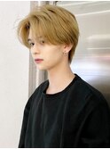 ワンホンブロンド_波巻き束感ショートツーブロック_29110